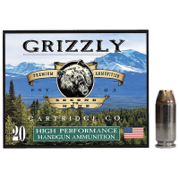 Grizzly Ammo 40 S&W 180gr Jacketed Hollow Point Brass Case 20 Rounds GC4SW4 815152011169