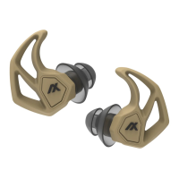 Axil X30i Earplugs Hearing Protection, In-Ear, Desert Tan, NRR Up to 25 dB, Toggle Valve Switch.
