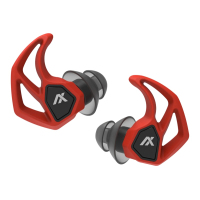Axil X30i Earplugs Hearing Protection 25 dB NRR In-The-Ear Blaze Red Water & Sweat Resistant X30IO.