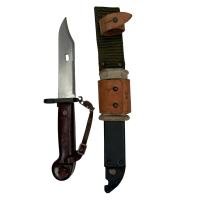 Original Surplus Romanian AKM Type 1 Bayonet W/ Scabbard For AKM Pattern Rifles with Bayonet Lug - NRA Excellent Condition - BY1020