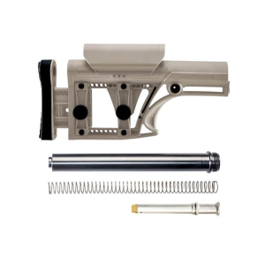 FDE Adjustable Mil-Spec Buttstock with Buffer Assembly for AR-15