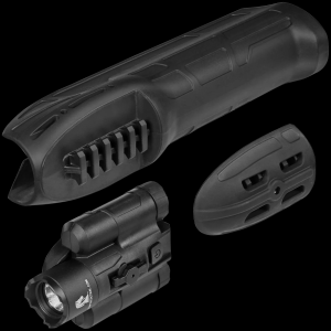 ADAPTIVE TACTICAL AT02900 EX Performance Forend with 300 Lumen Flashlight Black Polymer Concealed 2 Picatinny Fits Remington 87011001187