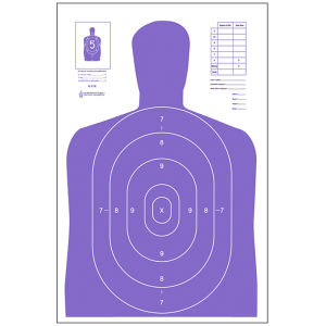 Action Target B27EPR100 Qualification High Visibility Fluorescent Silhouette Paper 23 x 35 Fluorescent PurpleWhite 100 Per Box