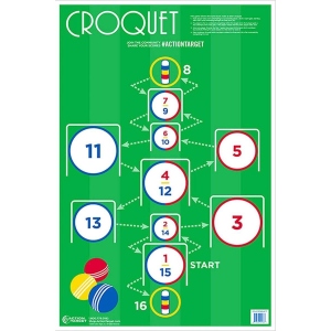 Action Target Hanging Croquet Paper Targets 23x35  100 Count (Multi-Color)