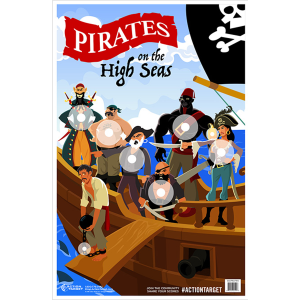 Action Target Pirates on the High Seas Paper Targets 23x35  100 Count (Multi-Color)