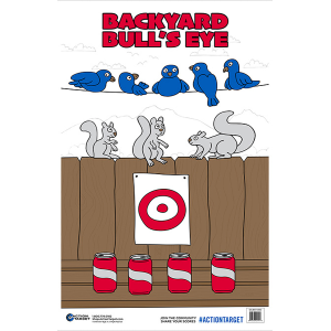 Action Target Backyard Bullseye Animal & Cans Paper Targets 23x35  100 Count (Multi-Color)