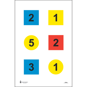 Action Target Discretionary Command Square/Circle Targets 23x35  100 Count (Multi-Color)