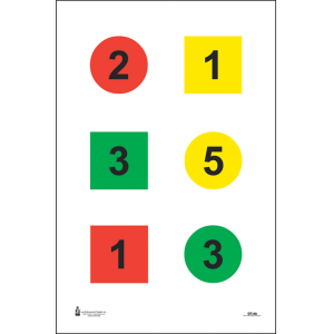 Action Target Square/Circle Discretionary Command Targets 23x35  100 Count (Multi-Color)