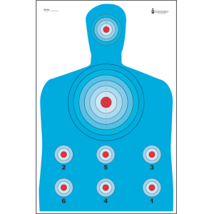 Action Target High Visibility Fluorescent Silhouette Targets 23x35  100 Count (Blue/Red)