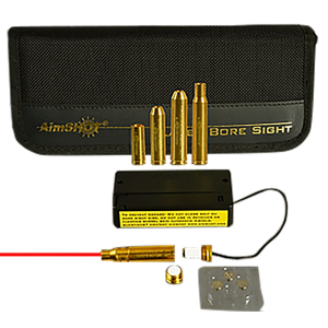 AimSHOT Multi-Caliber Red Laser Bore Sight Kit with External Battery Pack