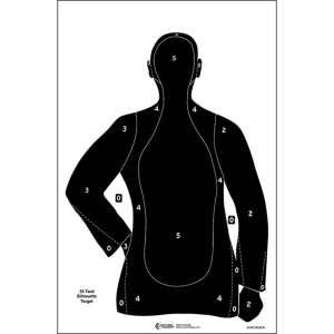Action Target Black Silhouette Targets (100 Pack)