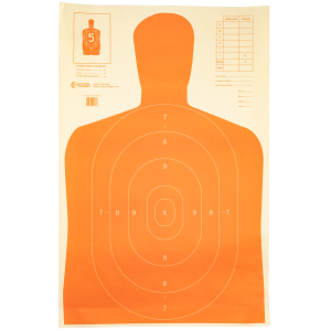 Action Target Economy Silhouette Qualification Targets 23x35  100 Count (White/Orange)