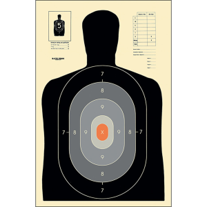 Action Target B27EPROS100 Qualification Pros Silhouette Paper Hanging 23 x 35 BlackGrayWhite 100 Per Box