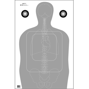 Action Target FTQ15ANTAV2100 Qualification SilhouetteVitals Paper 23 x 35 GrayWhite 100 Per Box
