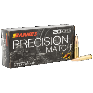 Barnes Bullets Precision Match 300 Blackout 220 Grain Jacketed Hollow Point (Box)