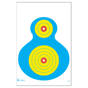 Action Target High Visibility Fluorescent Silhouette Targets 19x25  100 Count (Blue/Yellow)