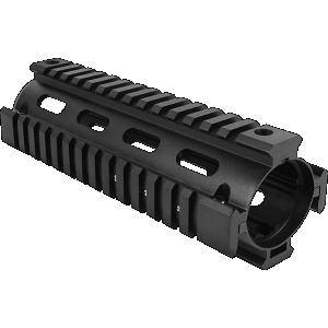Aim Sports MT021 M4 Handguard 6 Carbine Style Made of Aluminum with Black Anodized Finish Quad Rail