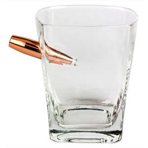 Last Man Standing Bullet Whiskey Glass Clear