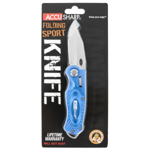 AccuSharp 701C Sport 3 Folding Plain Stainless Steel Blade 701C