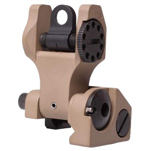 Troy Rear Folding BattleSight Round FDE Sight for AR15