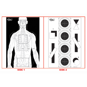 Action Target VTACP100 Sighting Advanced Training MarksmanshipSilhouette Heavy Paper 23 x 35 BlackGrayWhite 100 Per Box