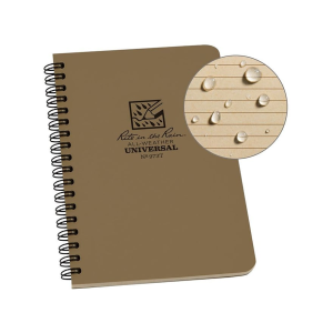Rite in the Rain 4.625"x7" Side Spiral All-Weather Notebook Tan