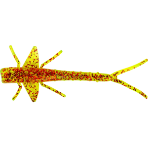 Bobby Garland Mayfly Grub Chartreuse/Red Glitter - Bobby Garland