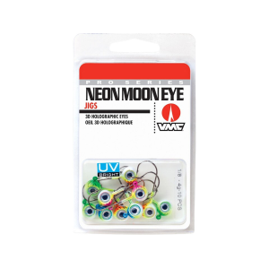 VMC Neon Moon Eye Jig UV Kit 1/8oz Round Ball Jighead Assorted