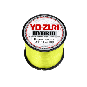 Yo-Zuri Hybrid Fluorocarbon Fishing Line 8lb 600yd High-Vis Yellow