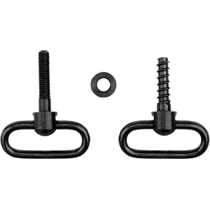 GrovTec Non-Detachable Swivel Set 7/8" Machine Screw Front Swivel Rear Screw Swivel Stud 1" Steel Black