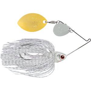 BOOYAH Covert Finesse Colorado Oklahoma Spinnerbait 1/2oz White Silver Scale Gold/Nickel