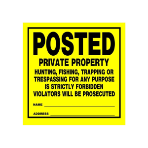HME Posted Private Property No Trespassing Sign Pack of 12