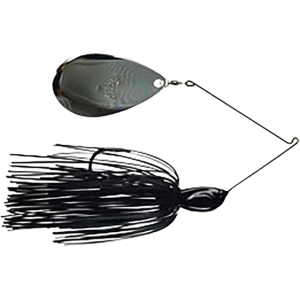 Picasso Inviz-R- Wire Rumbler Single Colorado Spinnerbait 1/2oz Black Black Nickel