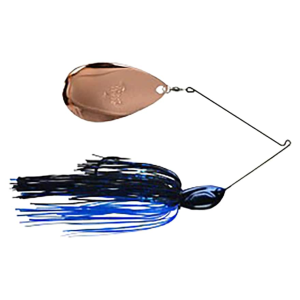 Picasso Inviz-R- Wire Rumbler Single Colorado Spinnerbait 3/8oz Black Blue Shower Copper