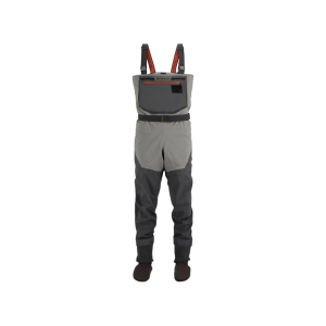 Simms Men's Freestone Uninsulated Breathable Stocking Foot Chest Waders Smoke Large King (9-11)