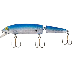 Bomber Jointed Long A Jerkbait Silver Prism Blue Back