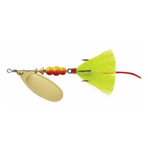 Mepps Aglia Dressed Inline Spinner 1/3oz Yellow Tail Gold Blade
