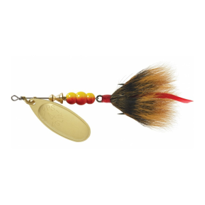 Mepps Aglia Dressed Inline Spinner 1/3oz Brown Tail Gold Blade