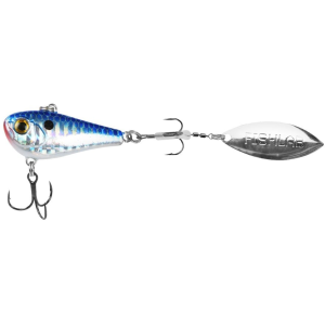 Fishlab Bio Shad Willow Tailspin Tail Spinner 1.5 Blue/Silver - Fishlab
