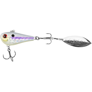 Fishlab Bio Shad Willow Tailspin Tail Spinner 1.5 White Silver - Fishlab