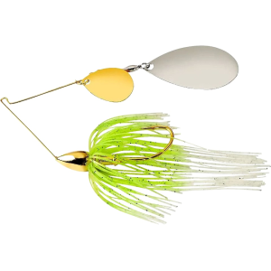 War Eagle Gold Frame Colorado Indiana Spinnerbait 1/2oz White Chartreuse Nickel/Gold