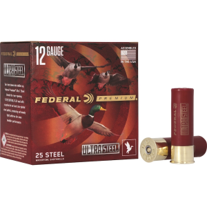 Federal Premium Ultra Steel 12 Gauge Ammo 3" 1-1/4 oz BB & #2 Steel Shot Case of 250 (10 Boxes of 25) - Federal Premium