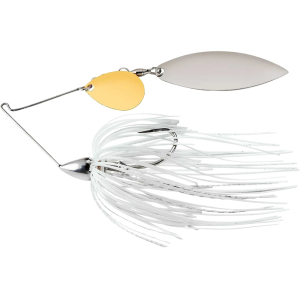 War Eagle Nickel Frame Colorado Willow Spinnerbait 1/2oz White Silver Gold/Nickel