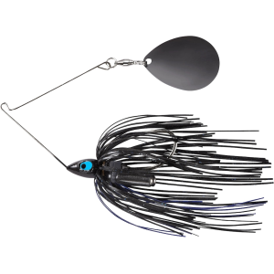 War Eagle Nickel Frame Painted Head Night Time Single Colorado Spinnerbait 3/4oz Black Blue Black Nickel