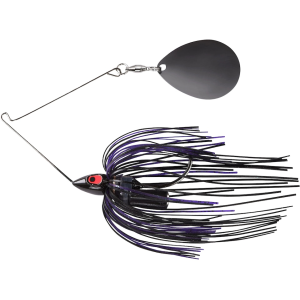 War Eagle Nickel Frame Painted Head Night Time Single Colorado Spinnerbait 1/2oz Black Purple Black Nickel