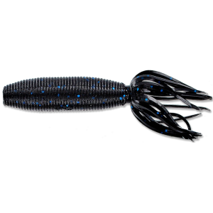 Yamamoto 4'' Fat Ika Grub Blk W/Lg Blue Flk