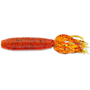 Yamamoto 4'' Fat Ika Grub Pmpkn W/Blk & Grn