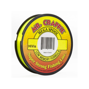 Mr. Crappie Mega Spool Monofilament Fishing Line 4lb 2000yd Hi Viz Green