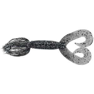 Yamamoto 5" Double Tail Hula Grub Smoke W/Blk&Hologram