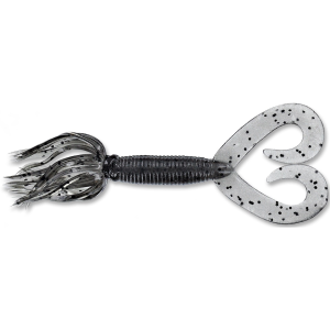 Yamamoto 5" Double Tail Hula Grub Smoke W/Lg Blk Flk